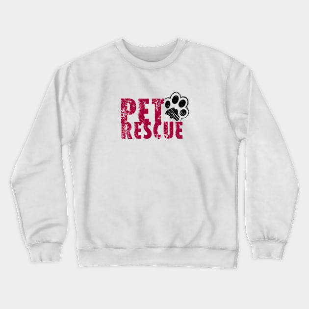 PET RESCUE Crewneck Sweatshirt by almosthome